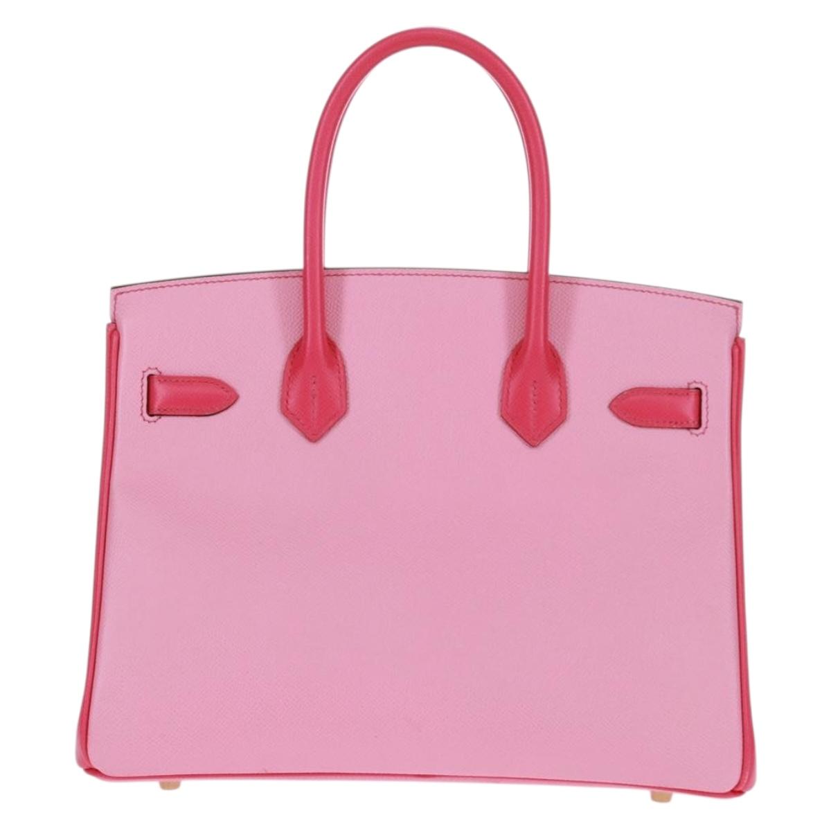 HERMES Birkin 30 Bag Leather SPO Gold Rose Confetti x Rose Tyrian Auth SW2128SM