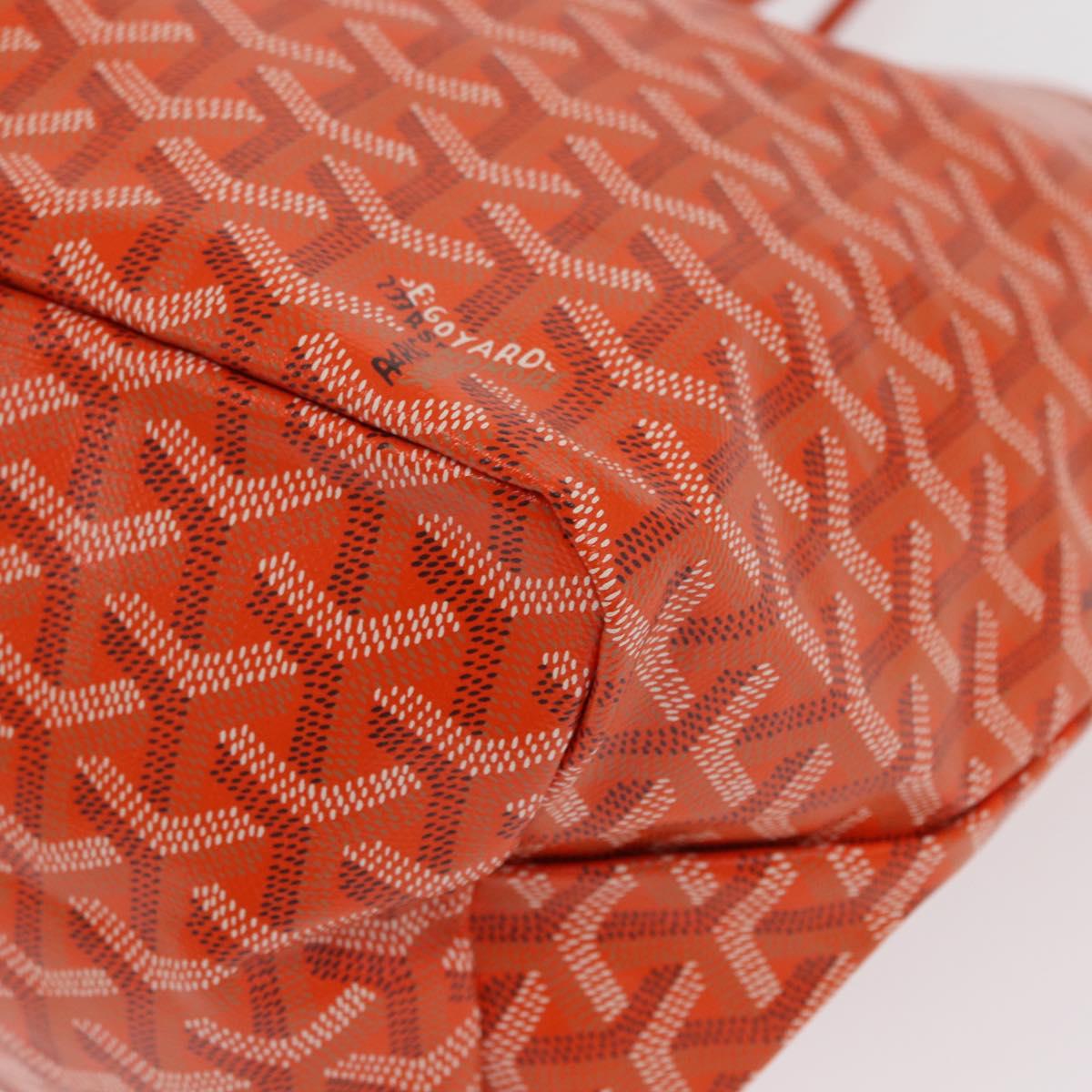 GOYARD Herringbone Saint Louis PM Tote Bag PVC Orange Auth SW2131SM