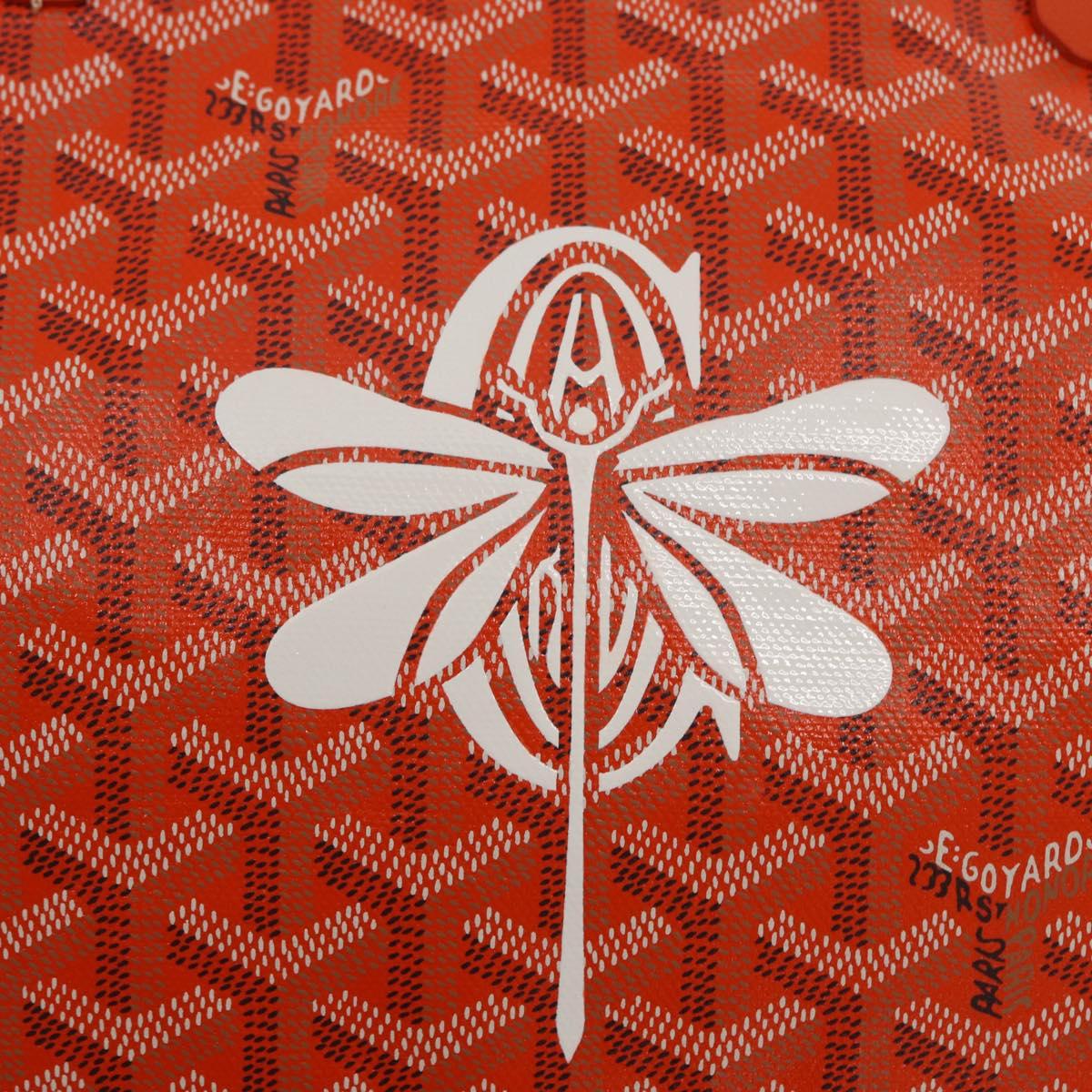 GOYARD Herringbone Saint Louis PM Tote Bag PVC Orange Auth SW2131SM