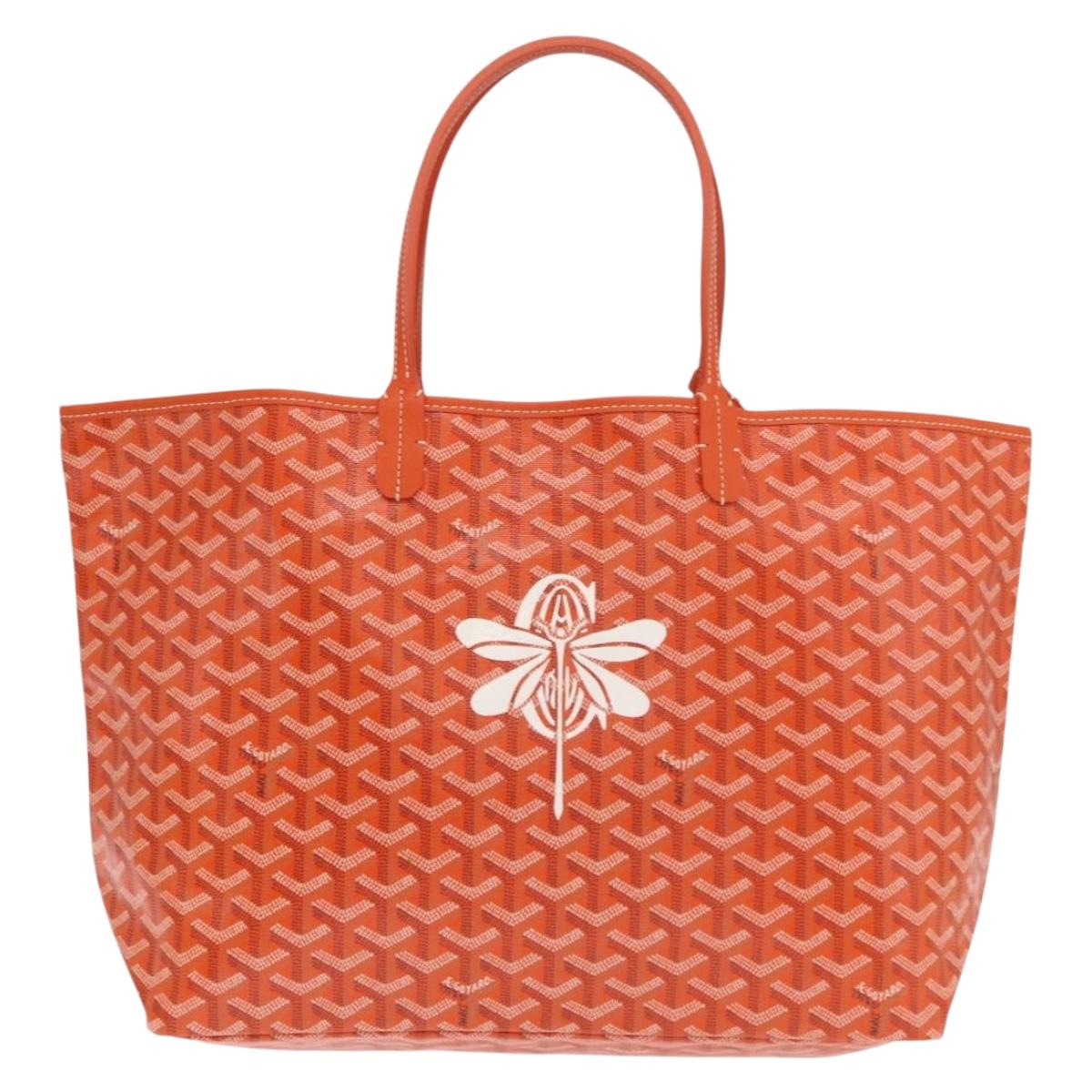 GOYARD Herringbone Saint Louis PM Tote Bag PVC Orange Auth SW2131SM