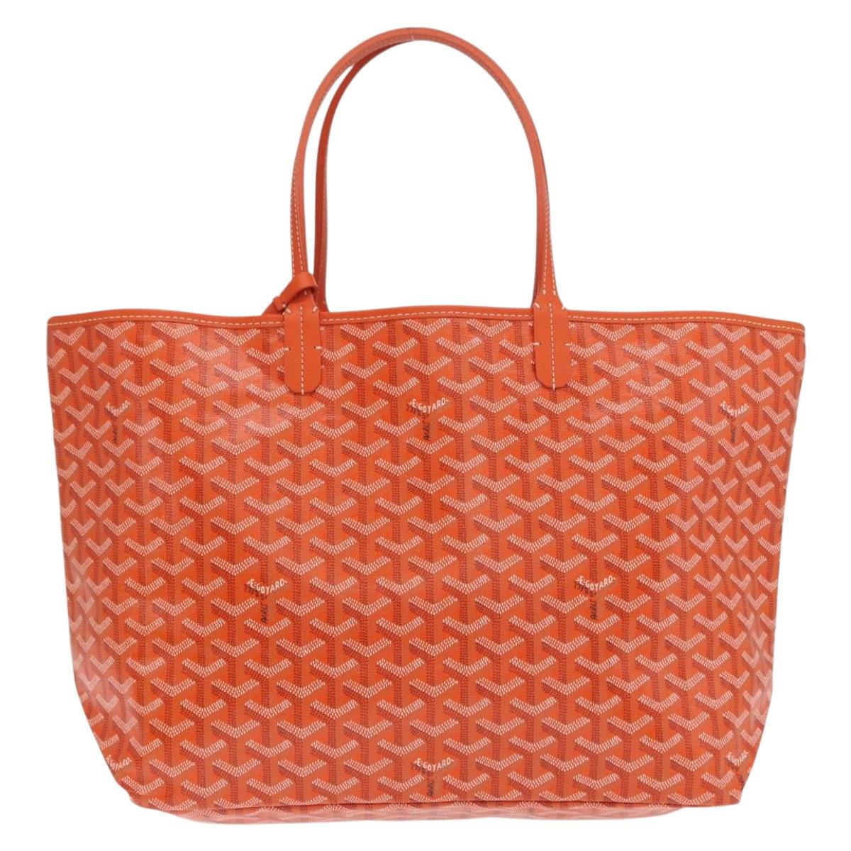 GOYARD Herringbone Saint Louis PM Tote Bag PVC Orange Auth SW2131SM
