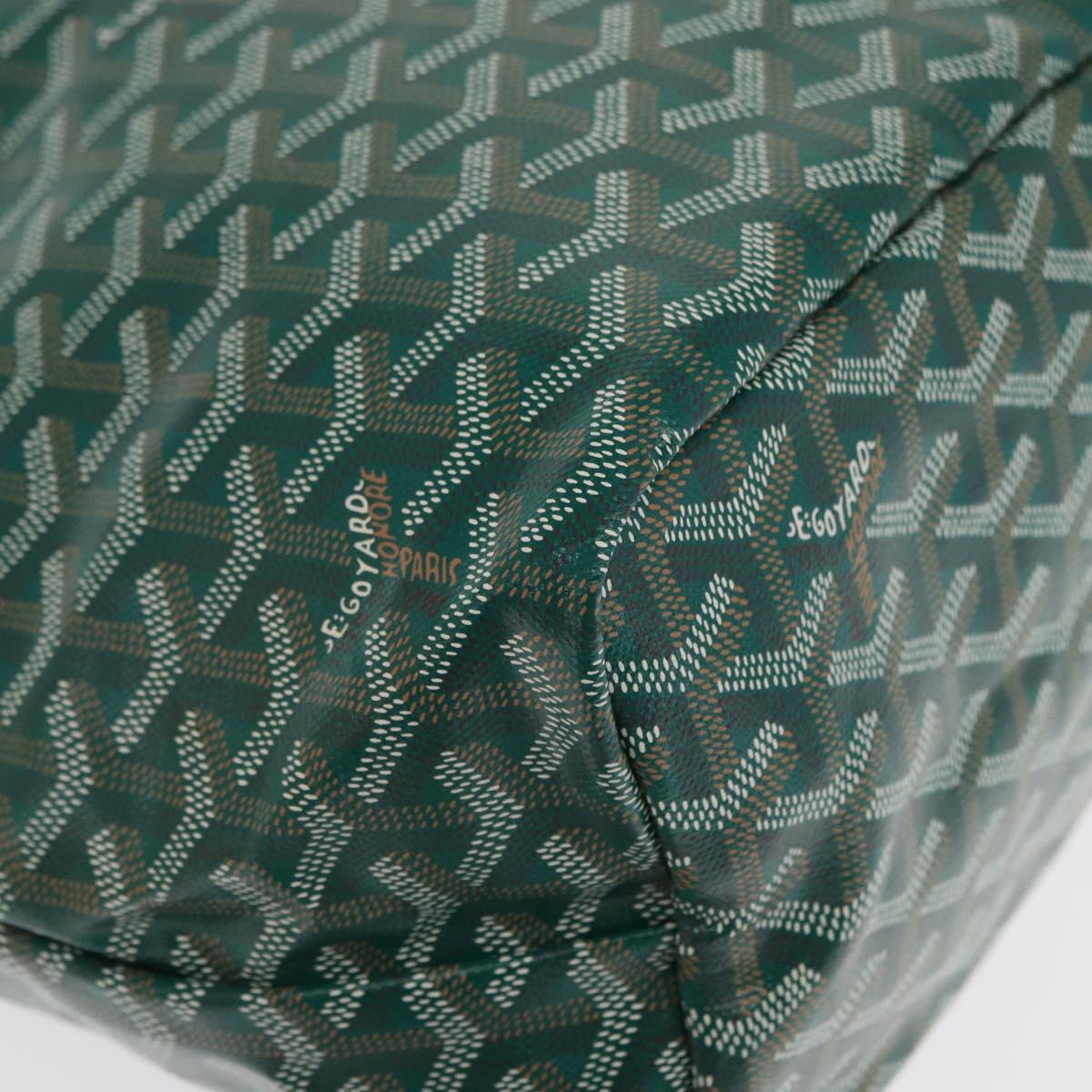 GOYARD Herringbone Saint Louis PM Tote Bag PVC Green Auth SW2132SM