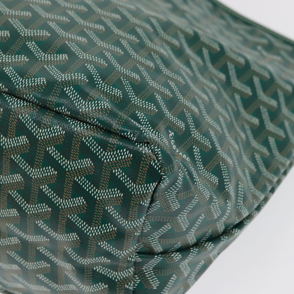 GOYARD Herringbone Saint Louis PM Tote Bag PVC Green Auth SW2132SM