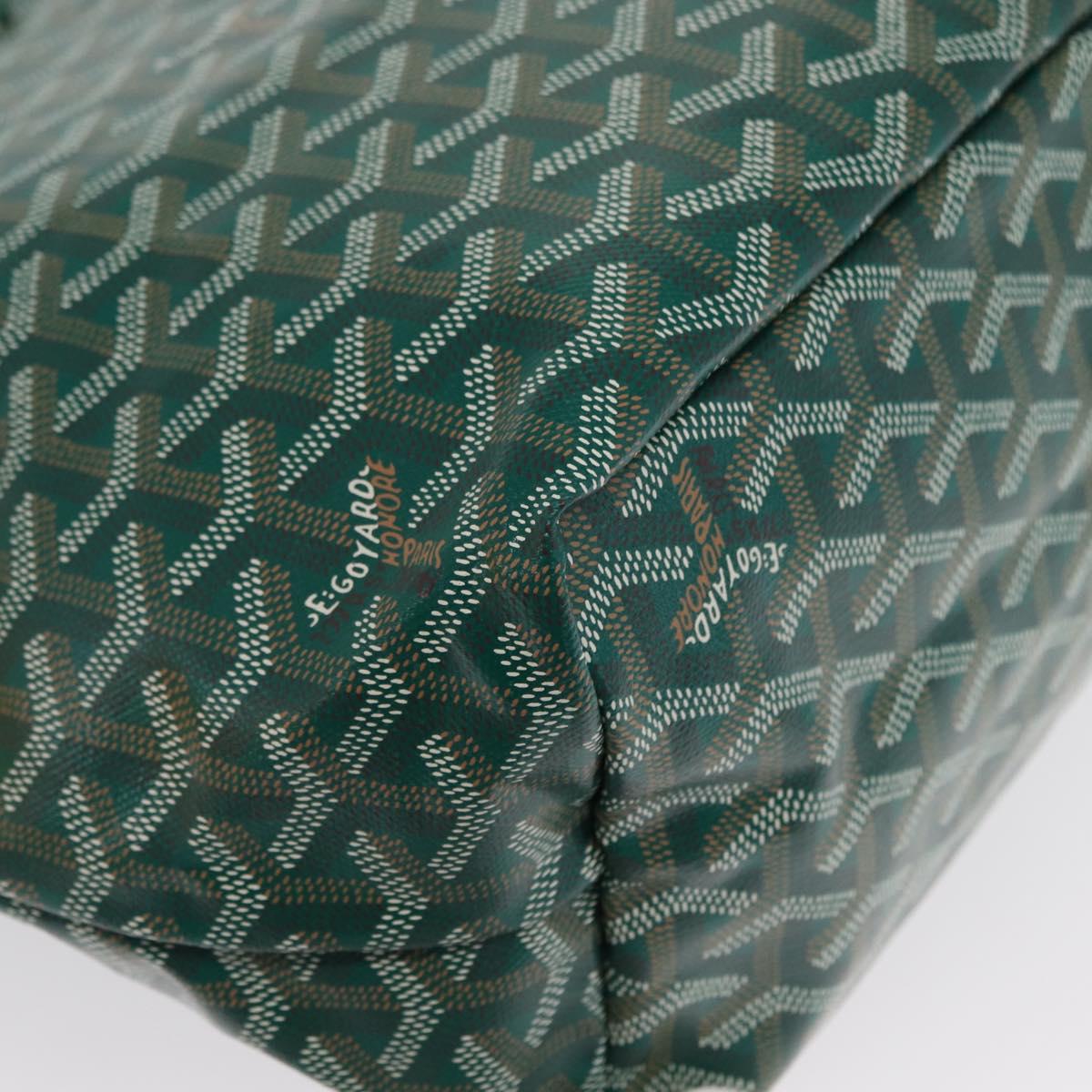 GOYARD Herringbone Saint Louis PM Tote Bag PVC Green Auth SW2132SM