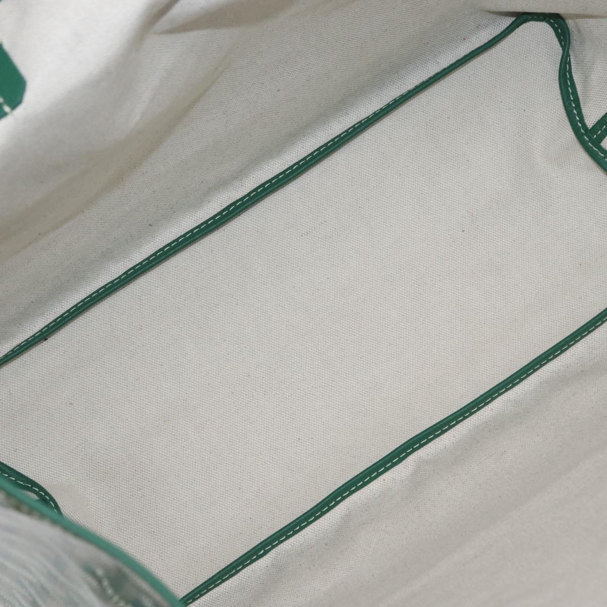 GOYARD Herringbone Saint Louis PM Tote Bag PVC Green Auth SW2132SM