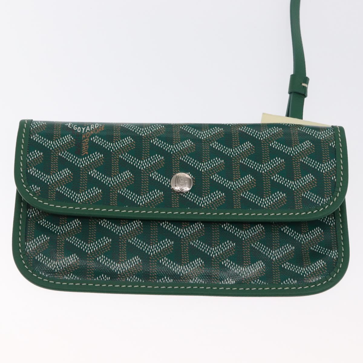 GOYARD Herringbone Saint Louis PM Tote Bag PVC Green Auth SW2132SM