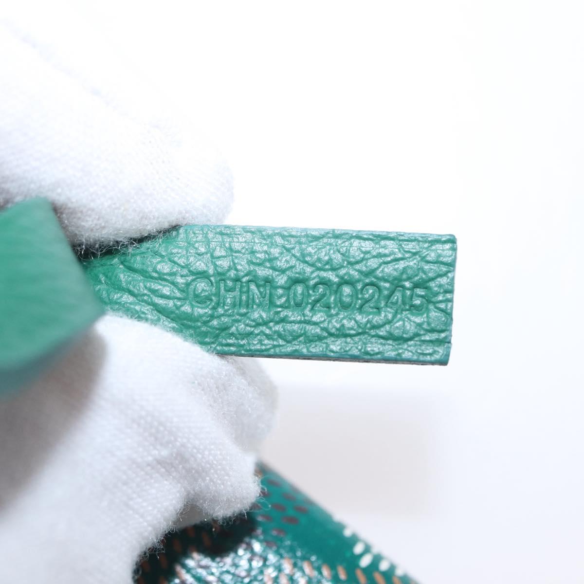 GOYARD Herringbone Saint Louis PM Tote Bag PVC Green Auth SW2132SM