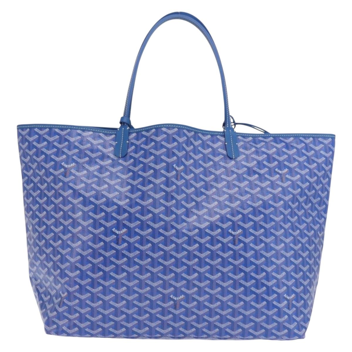 GOYARD Herringbone Saint Louis GM Tote Bag PVC Blue Auth SW2133SM