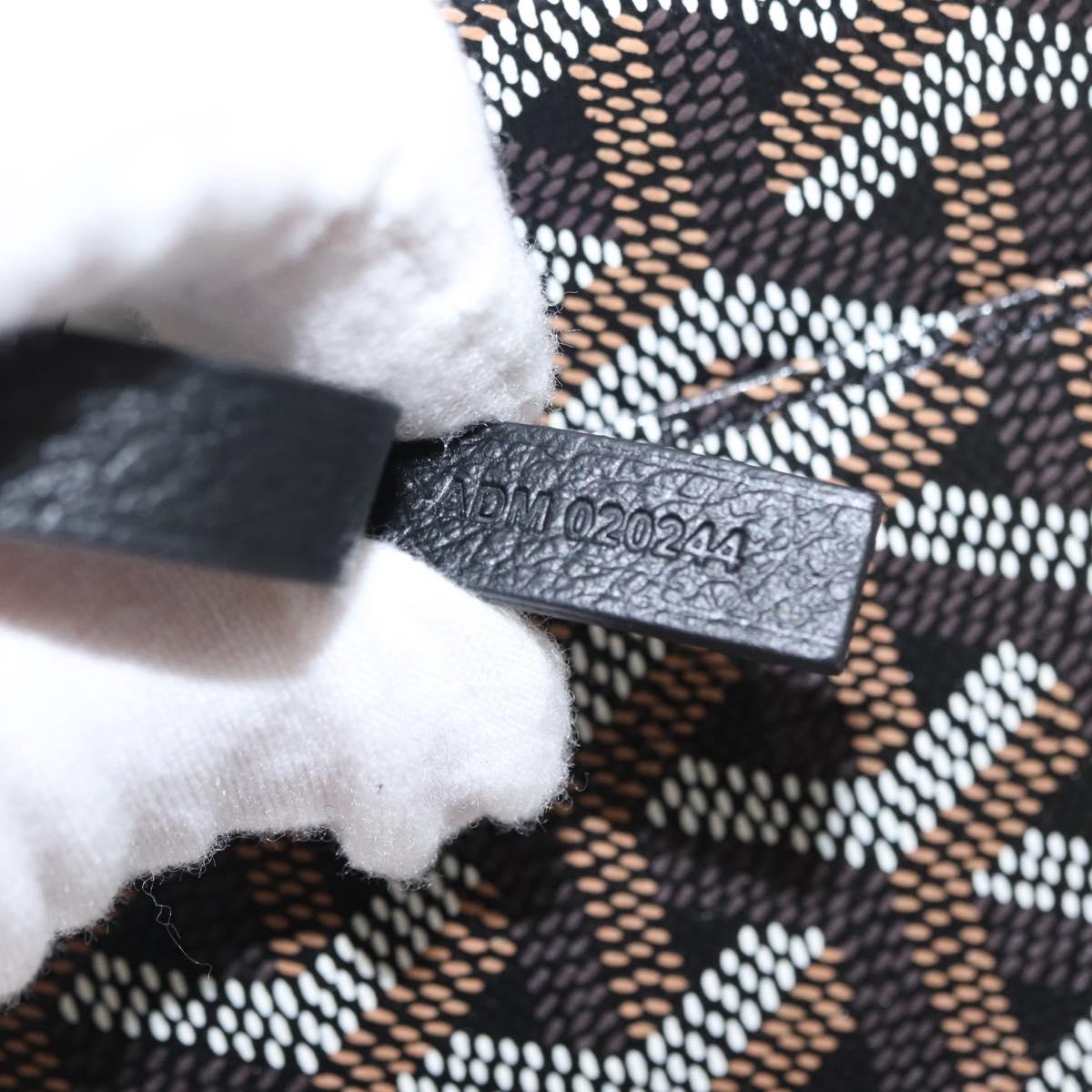 GOYARD Herringbone Saint Louis PM Tote Bag PVC Black Auth SW2134SM