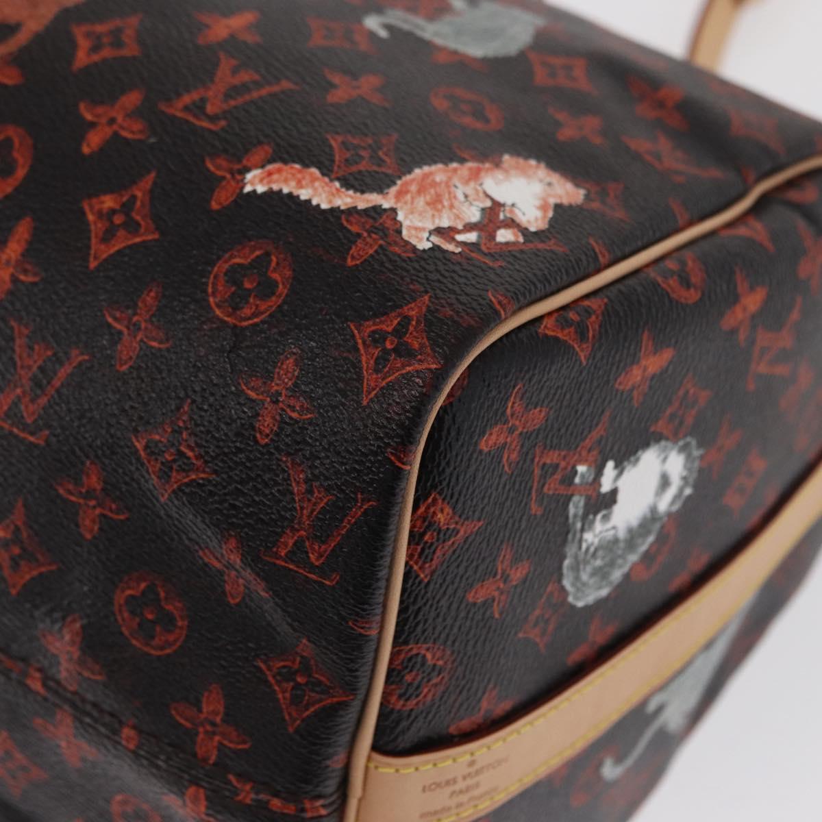 LOUIS VUITTON Catgram Speedy Bandouliere 30 Hand Bag M44401 LV Auth SW2136SM