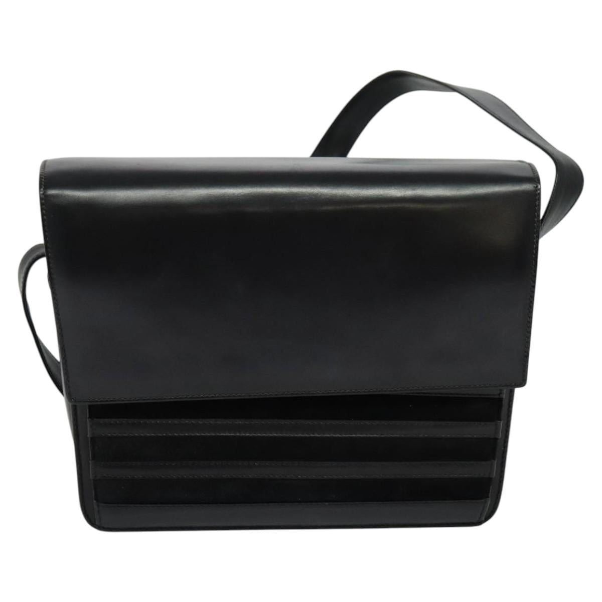 GUCCI Shoulder Bag Leather Black 001 109 1314 Auth sw215