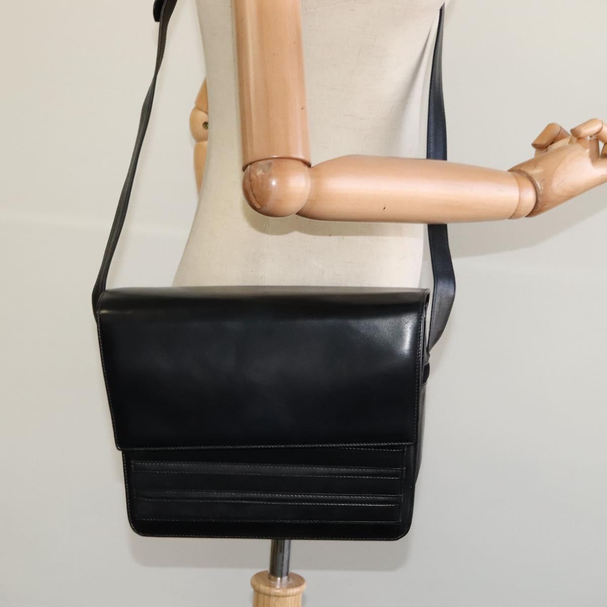 GUCCI Shoulder Bag Leather Black 001 109 1314 Auth sw215