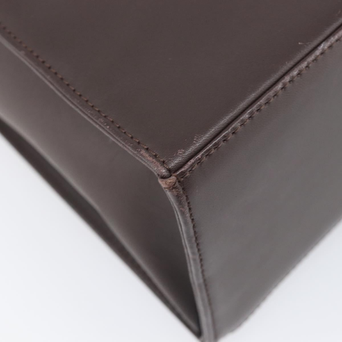 SAINT LAURENT Hand Bag Suede Brown Silver Auth SW2155
