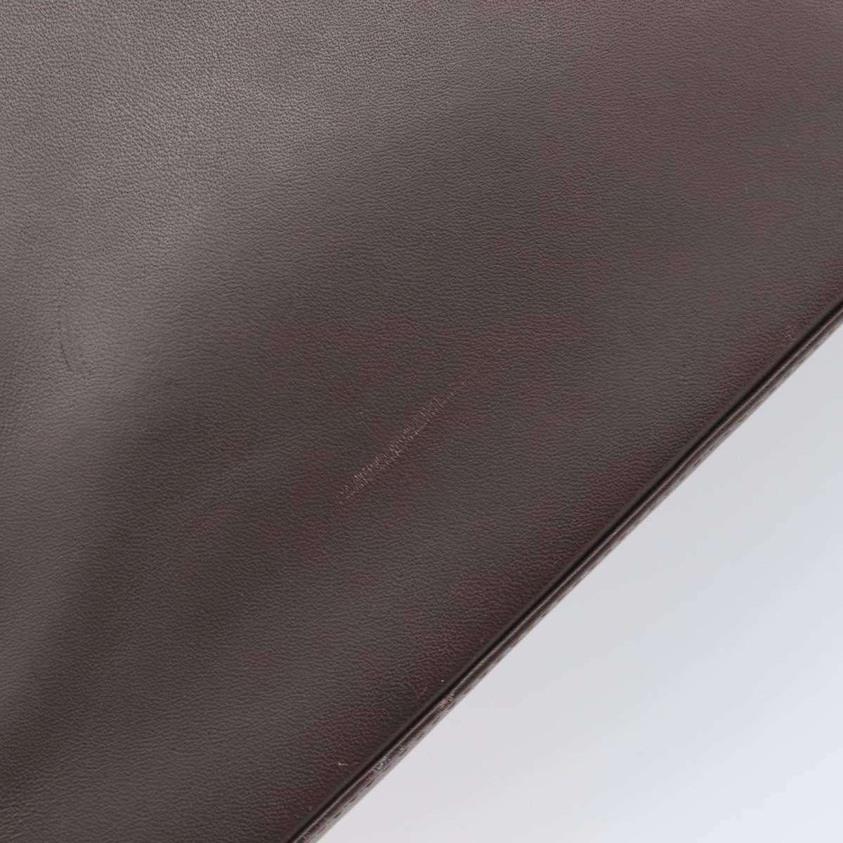 SAINT LAURENT Hand Bag Suede Brown Silver Auth SW2155