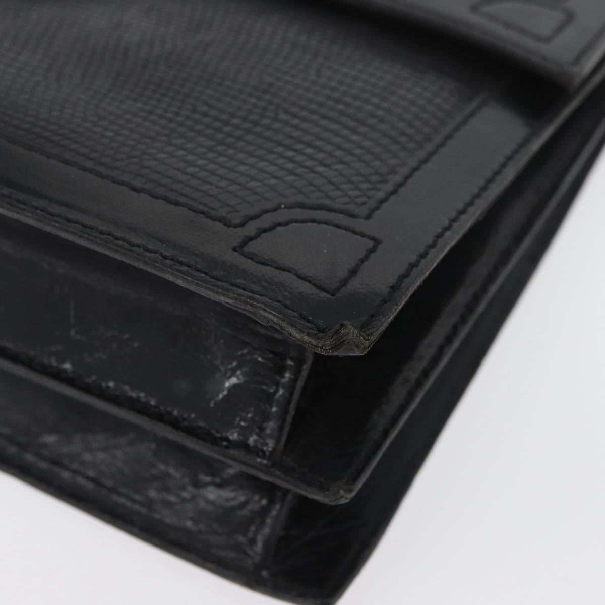 SAINT LAURENT Shoulder Bag Leather Black Auth SW2162A