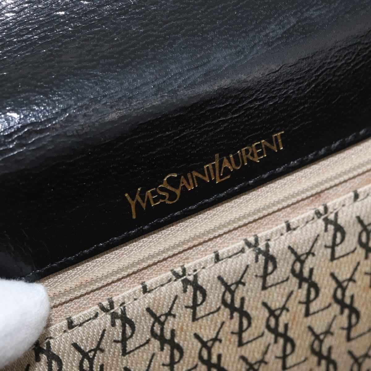 SAINT LAURENT Shoulder Bag Leather Black Auth SW2162A