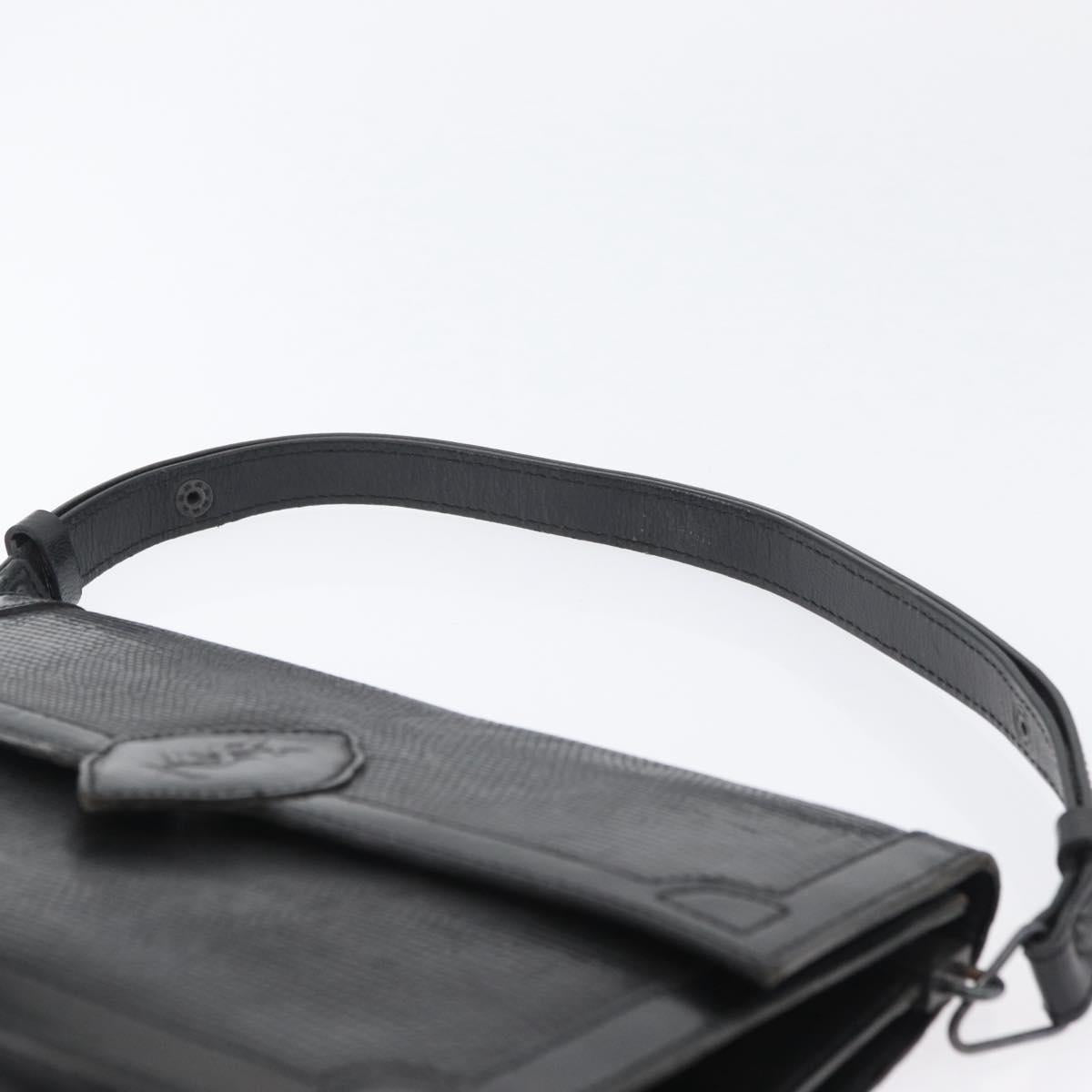 SAINT LAURENT Shoulder Bag Leather Black Auth SW2162A