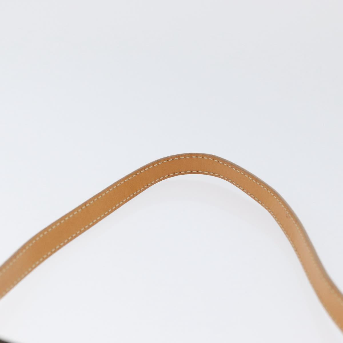 CELINE Macadam Canvas Hand Bag PVC Leather Brown Gold Auth SW2174A