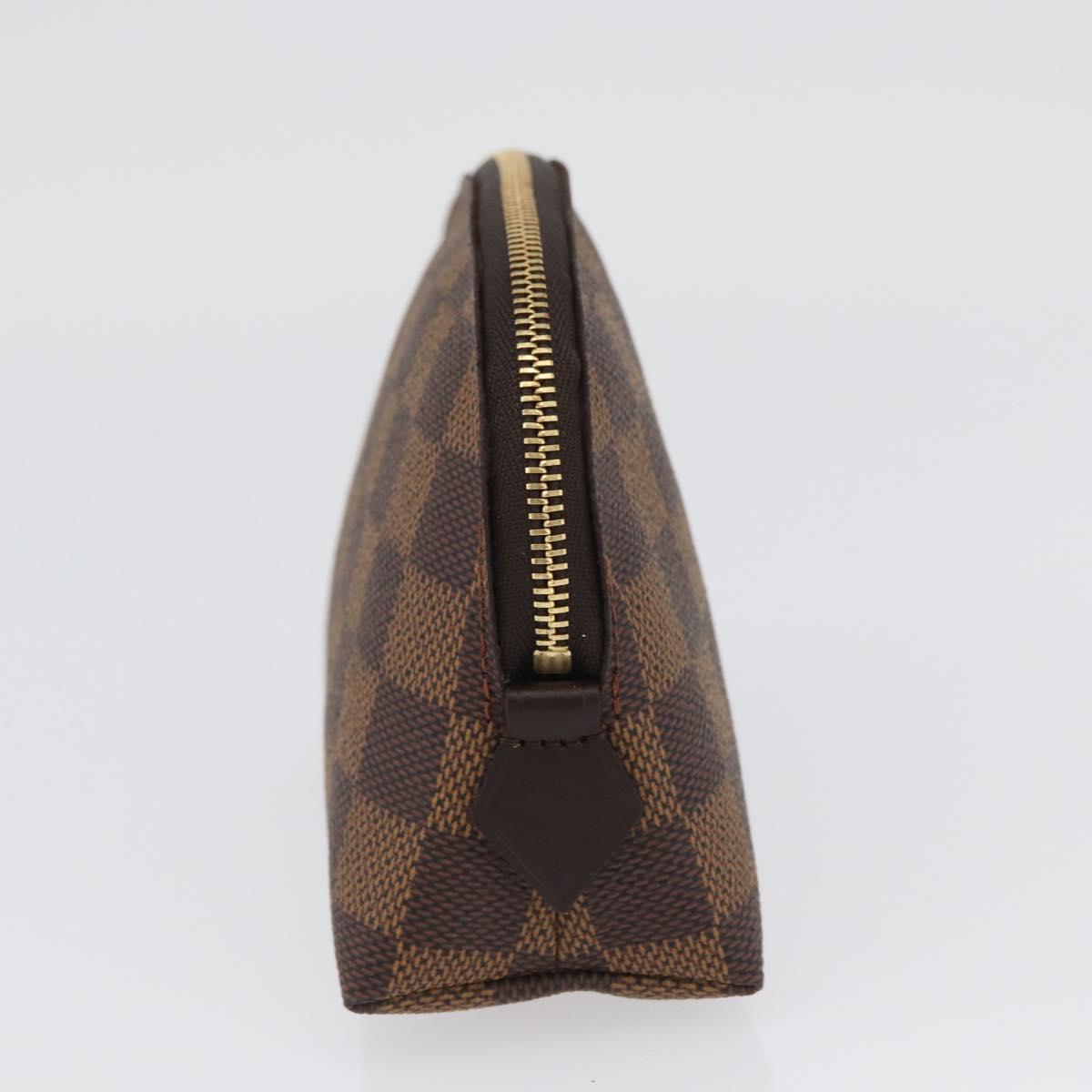 LOUIS VUITTON Damier Ebene Pochette Cosmetic PM Pouch N47516 LV Auth SW2192