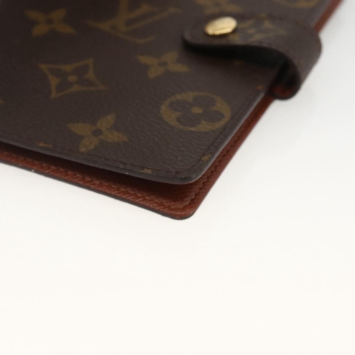 LOUIS VUITTON Monogram Agenda PM Day Planner Cover R20005 LV Auth SW2193