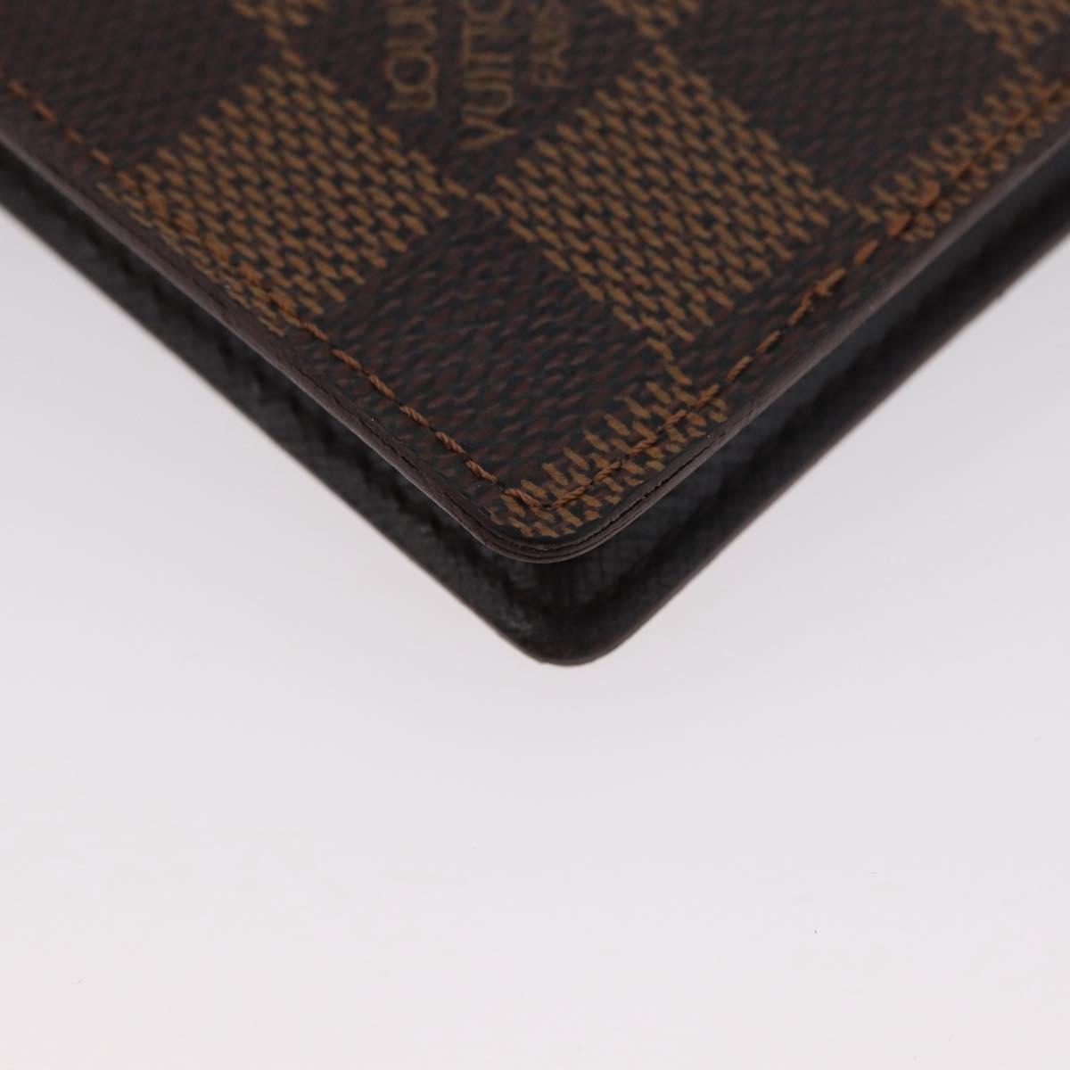 LOUIS VUITTON Damier Ebene Agenda PM Day Planner Cover R20700 LV Auth SW2194