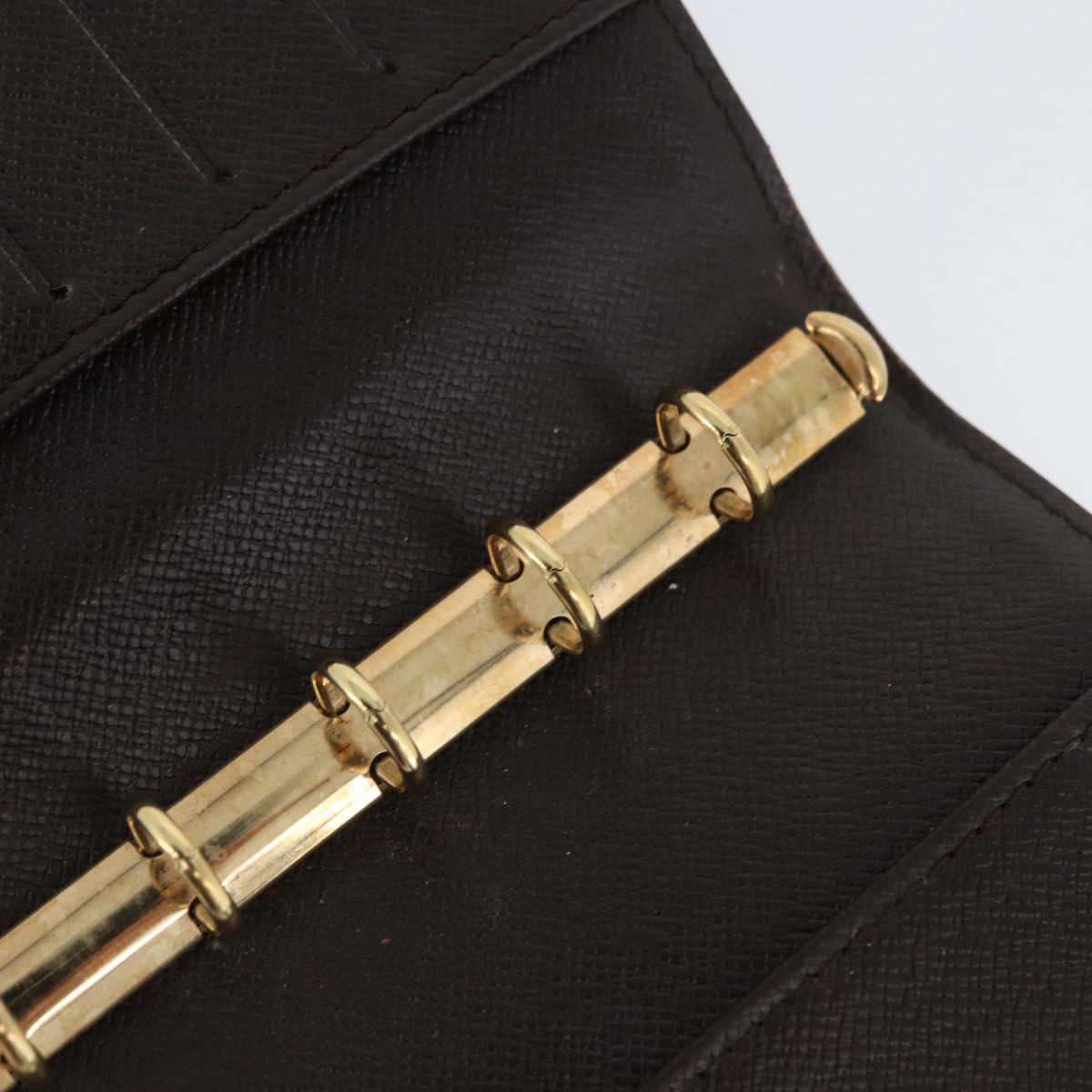 LOUIS VUITTON Damier Ebene Agenda PM Day Planner Cover R20700 LV Auth SW2194