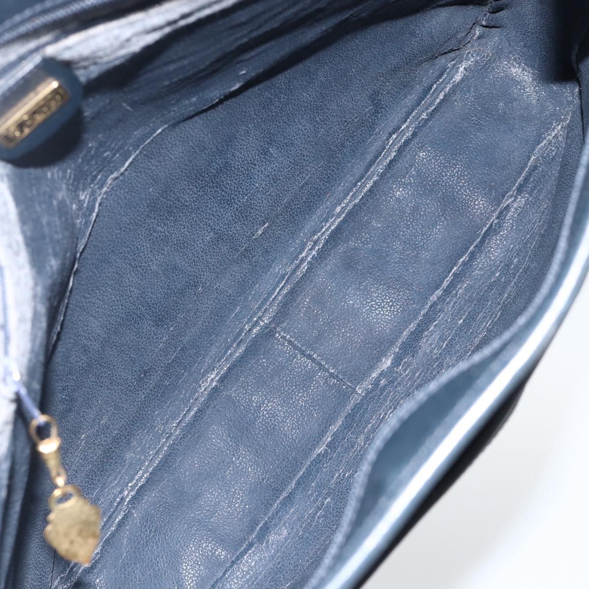 GUCCI Micro GG Supreme Tote Bag PVC Navy Gold 002 39 0149 Auth SW2203