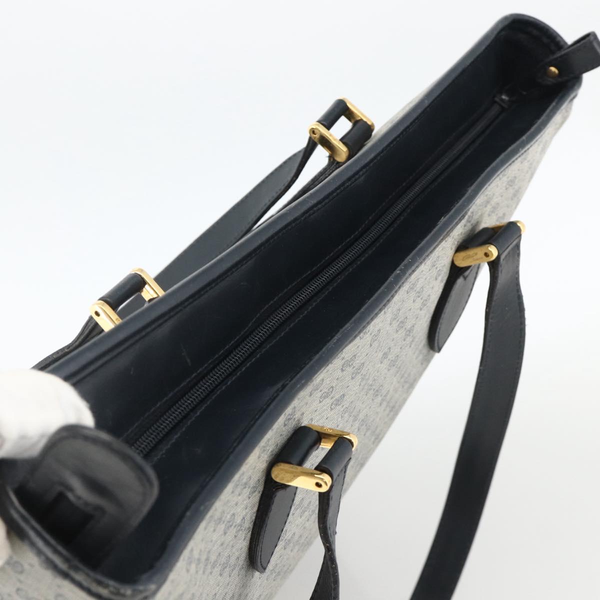 GUCCI Micro GG Supreme Tote Bag PVC Navy Gold 002 39 0149 Auth SW2203
