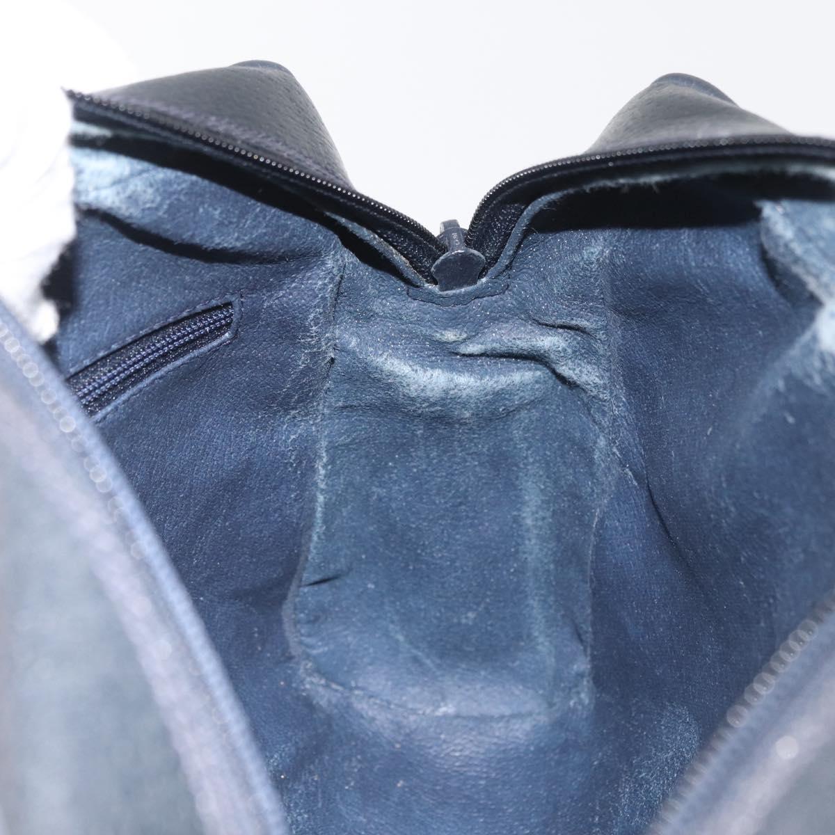 GUCCI GG Supreme Sherry Line Bag PVC Navy Gold Red 68 02 005 Auth SW2204