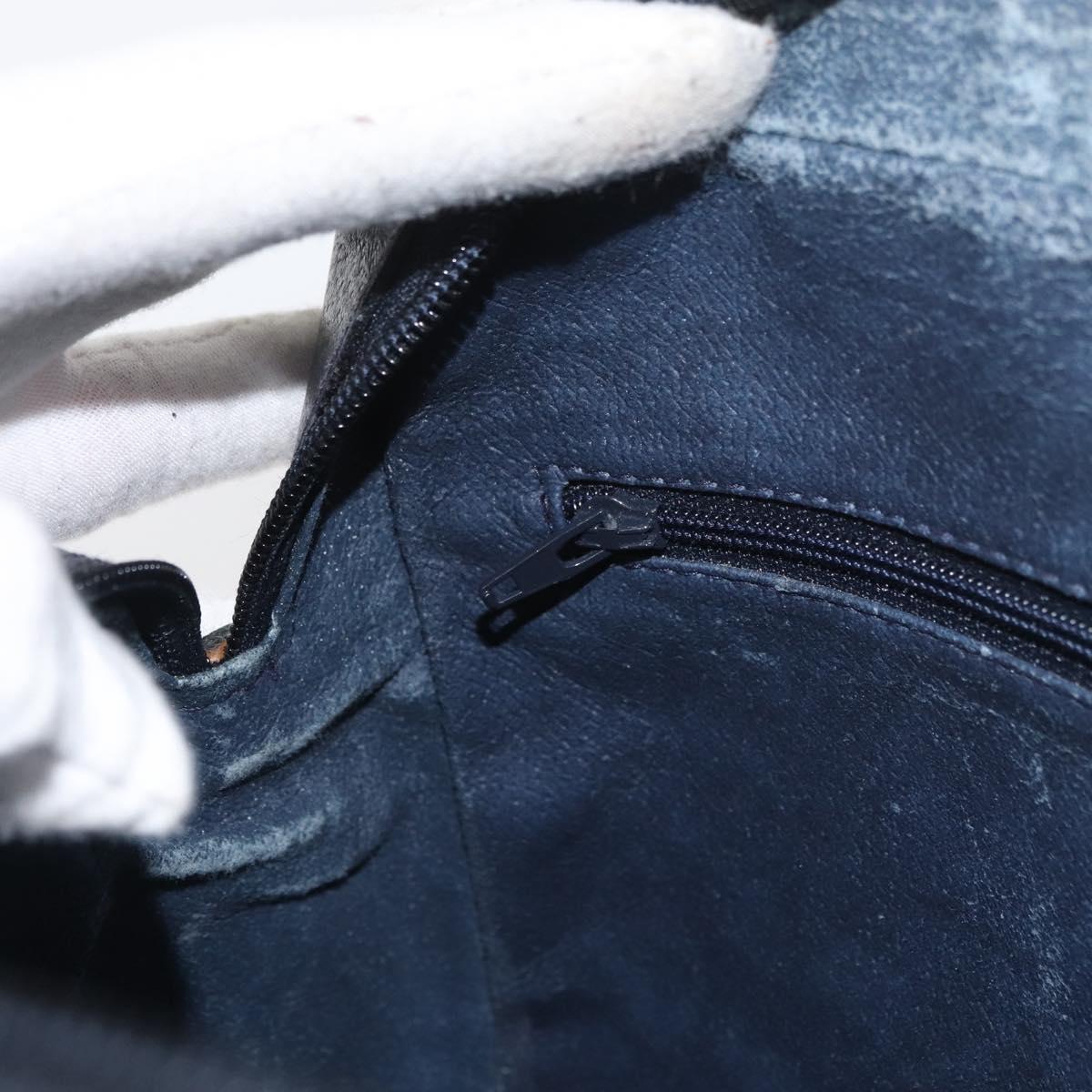 GUCCI GG Supreme Sherry Line Bag PVC Navy Gold Red 68 02 005 Auth SW2204