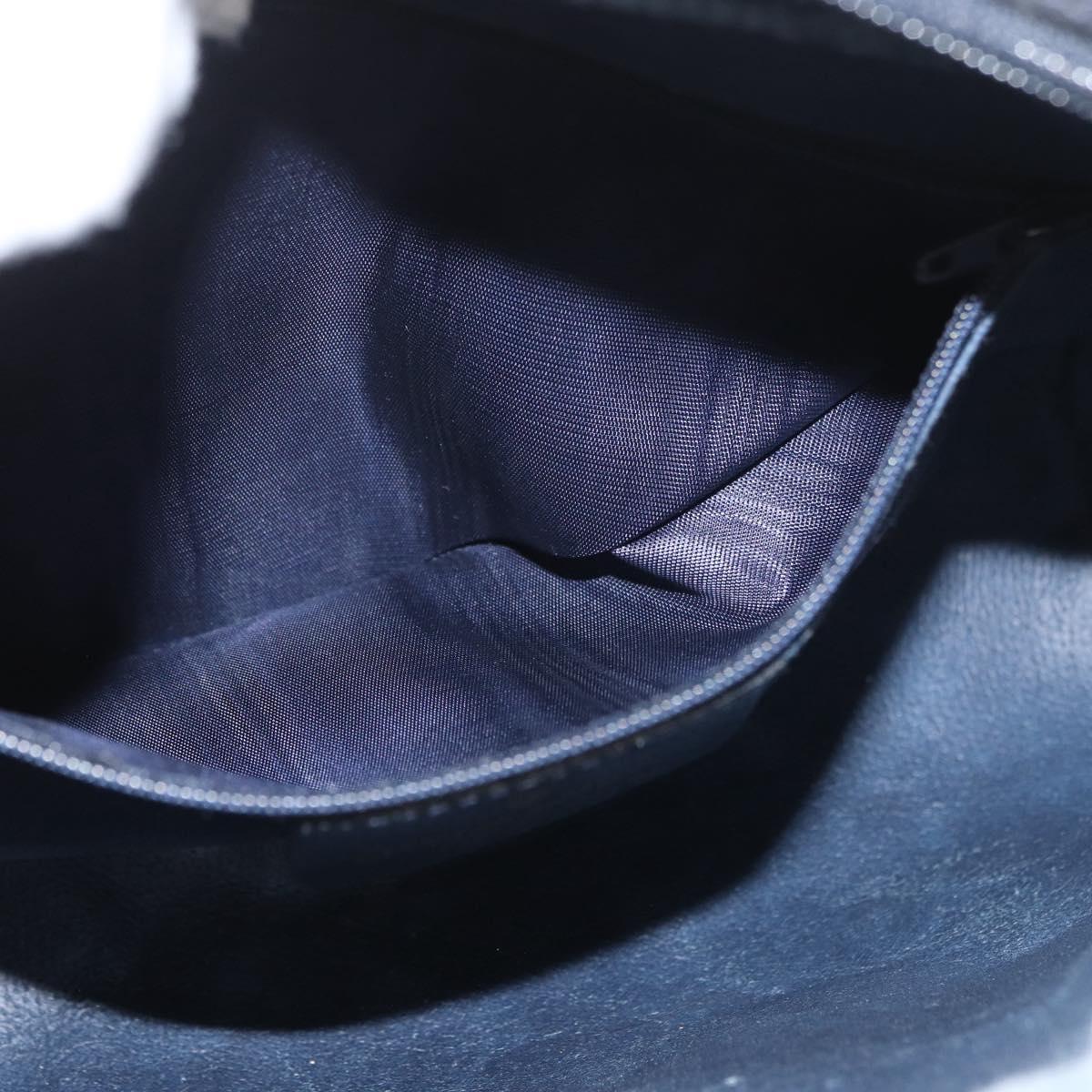 GUCCI GG Supreme Sherry Line Bag PVC Navy Gold Red 68 02 005 Auth SW2204