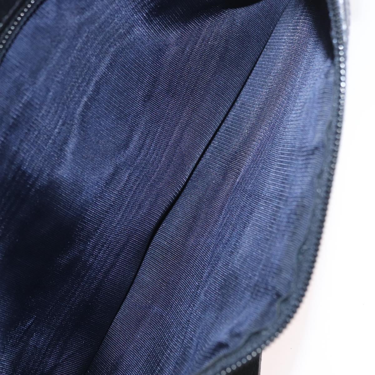 GUCCI GG Supreme Sherry Line Bag PVC Navy Gold Red 68 02 005 Auth SW2204