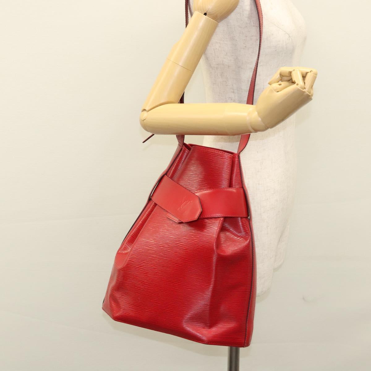 LOUIS VUITTON Epi Sac Depaule PM Shoulder Bag Red M80207 LV Auth sw221
