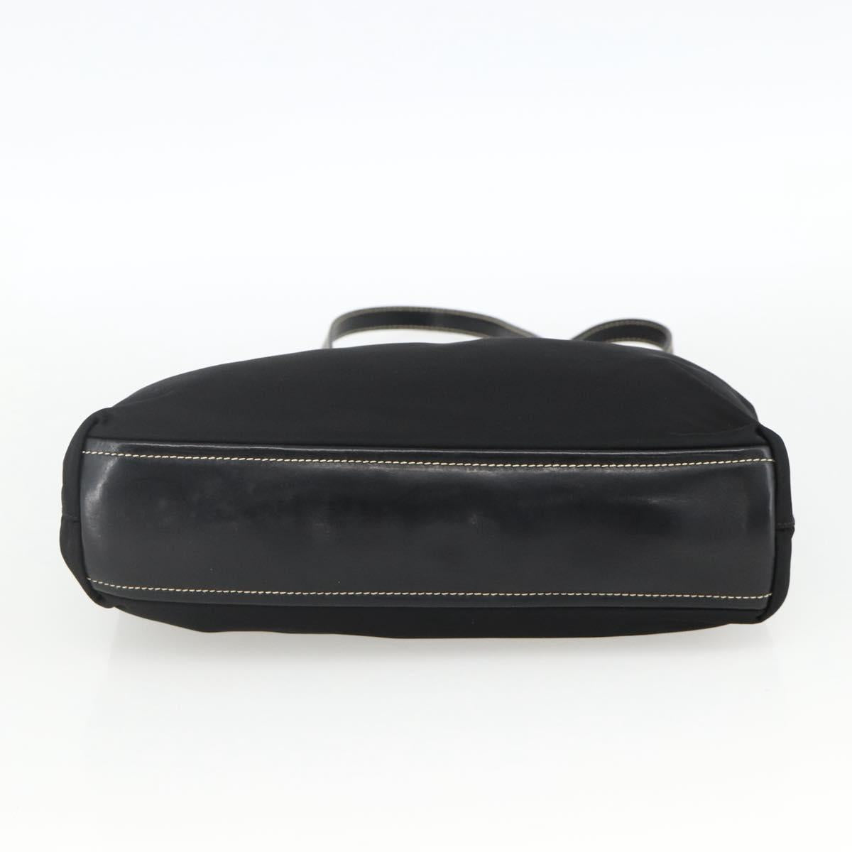 PRADA Hand Bag Nylon Black Silver Auth SW2225A