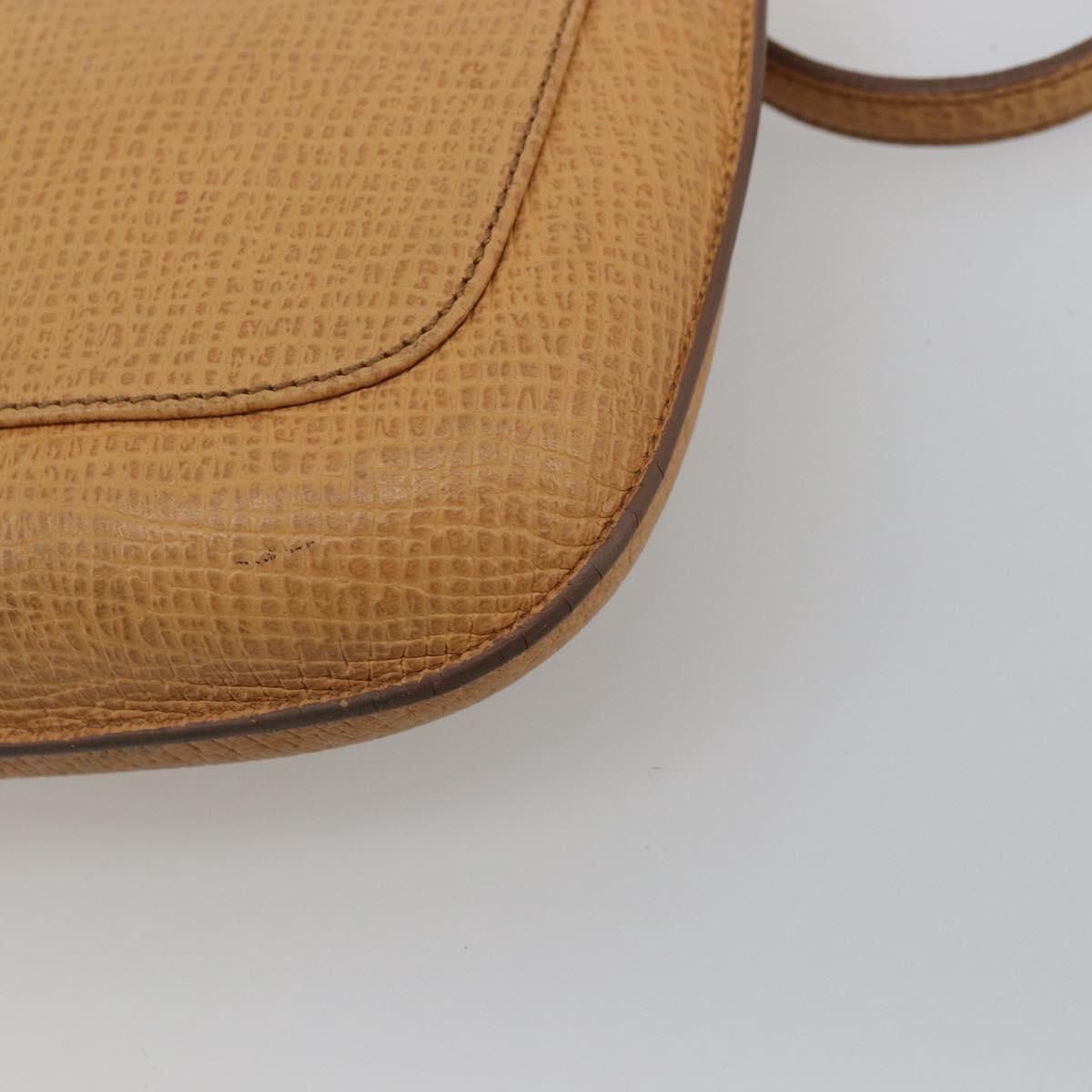 LOEWE Shoulder Bag Leather Beige Gold Auth SW2227A