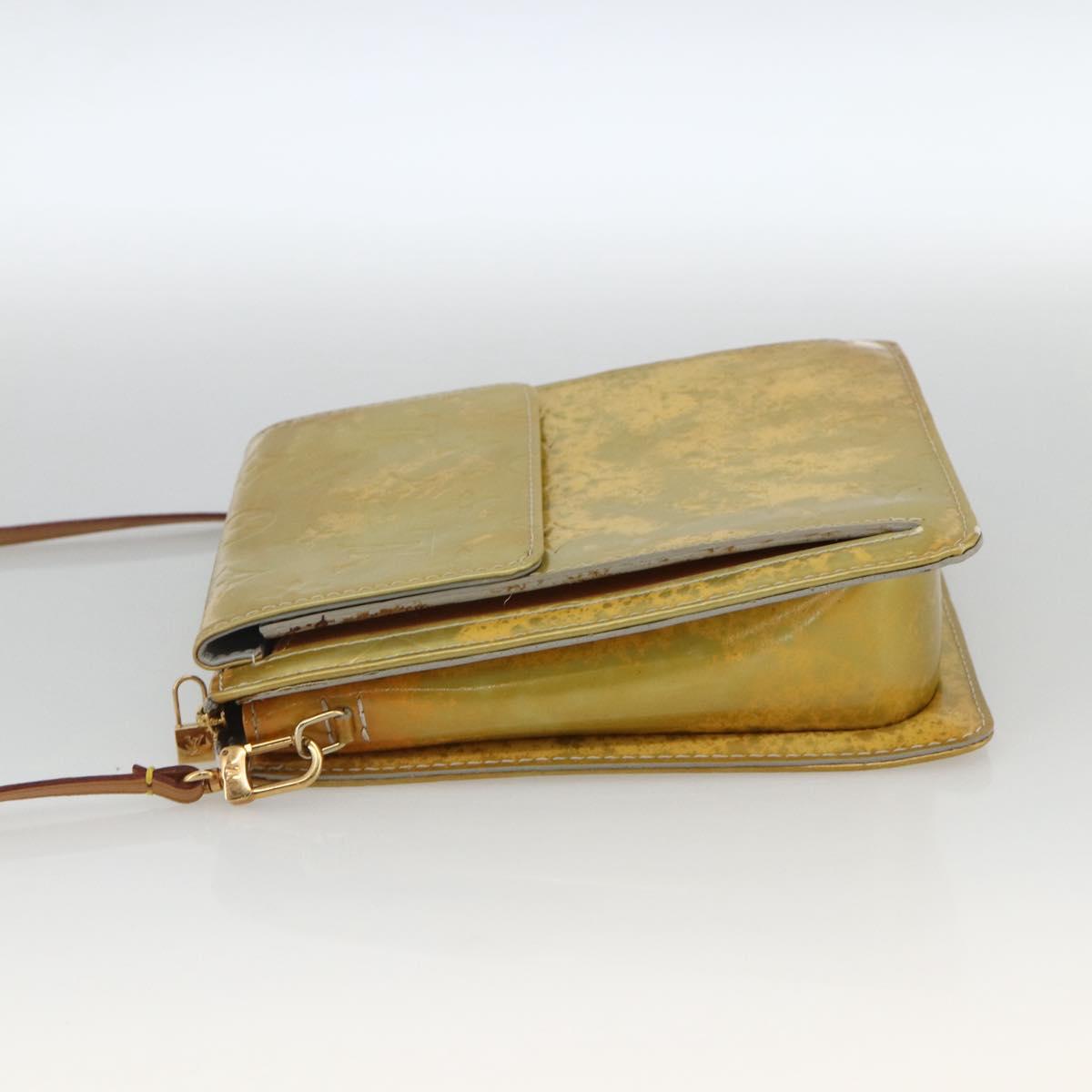 LOUIS VUITTON Monogram Vernis Motto Accessory Pouch Gris M91030 LV Auth SW2241