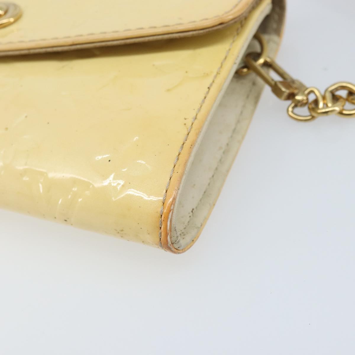LOUIS VUITTON Vernis Sunset Bluebird Bag Rose florentine M91626 LV Auth SW2242