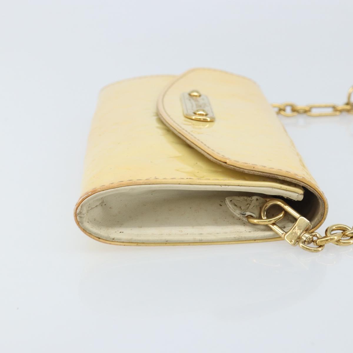 LOUIS VUITTON Vernis Sunset Bluebird Bag Rose florentine M91626 LV Auth SW2242