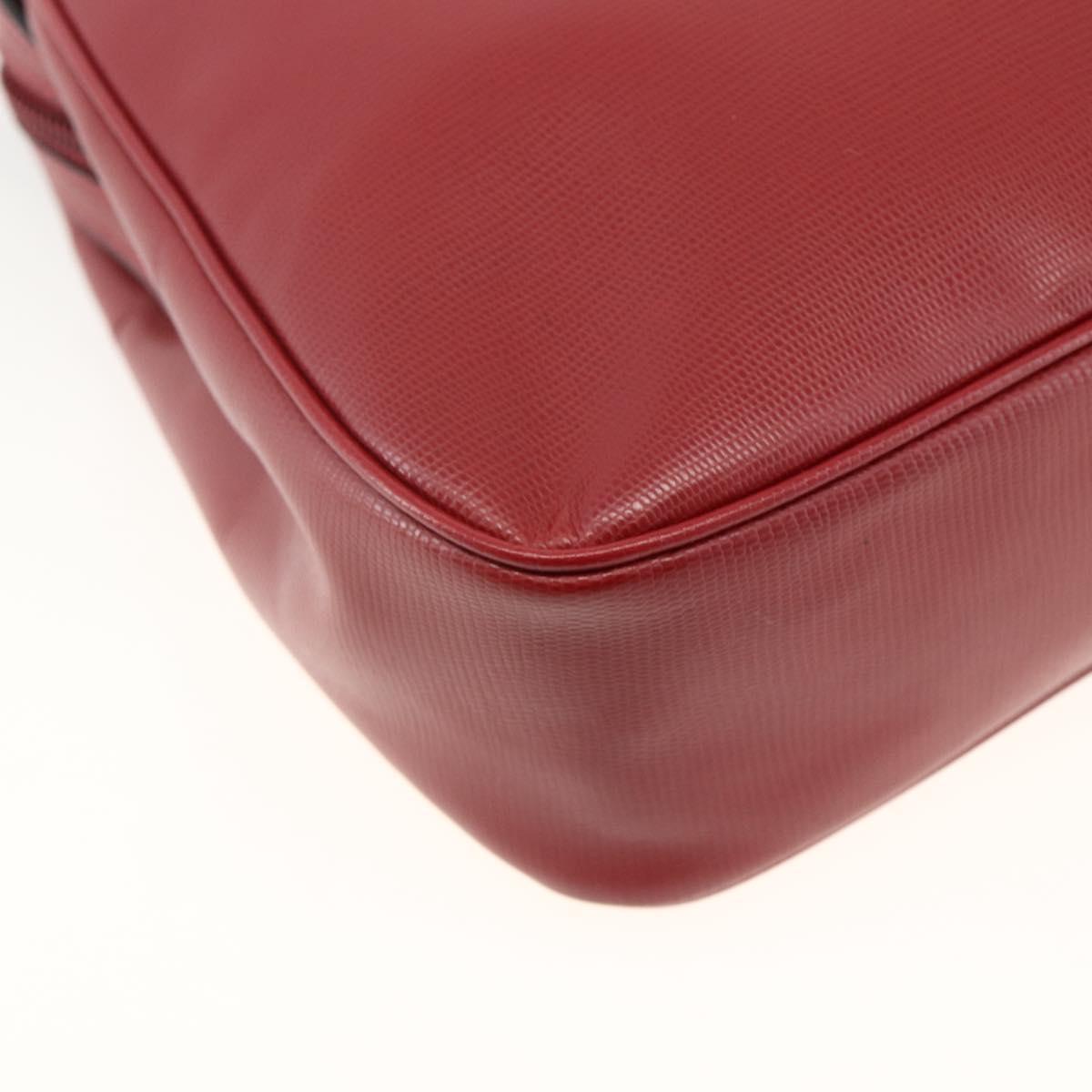 CELINE Circle Tote Bag Leather Gold Bordeaux Auth SW2245A