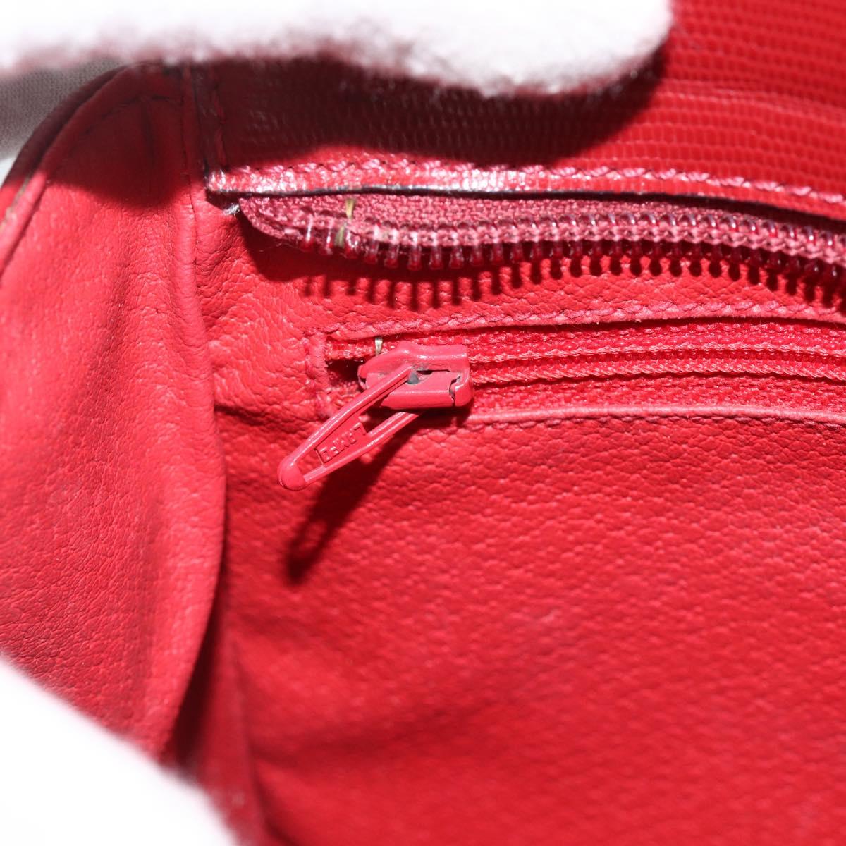 CELINE Circle Tote Bag Leather Gold Bordeaux Auth SW2245A