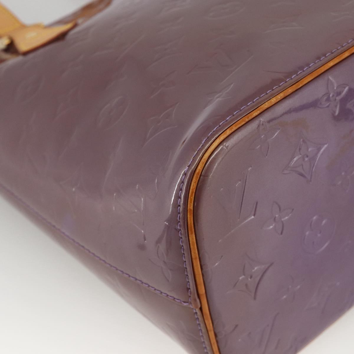 LOUIS VUITTON Monogram Vernis Houston Hand Bag Purple Viole M91093 Auth SW2250A