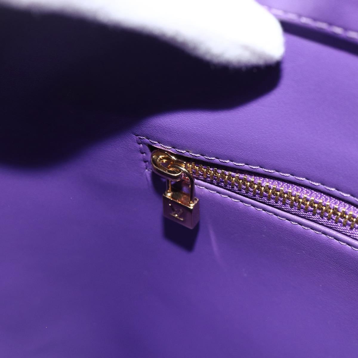 LOUIS VUITTON Monogram Vernis Houston Hand Bag Purple Viole M91093 Auth SW2250A
