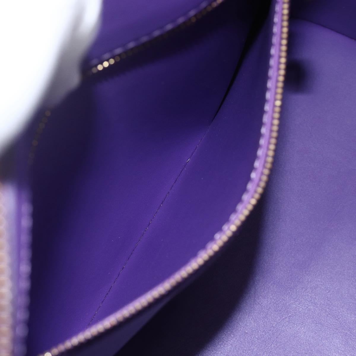 LOUIS VUITTON Monogram Vernis Houston Hand Bag Purple Viole M91093 Auth SW2250A