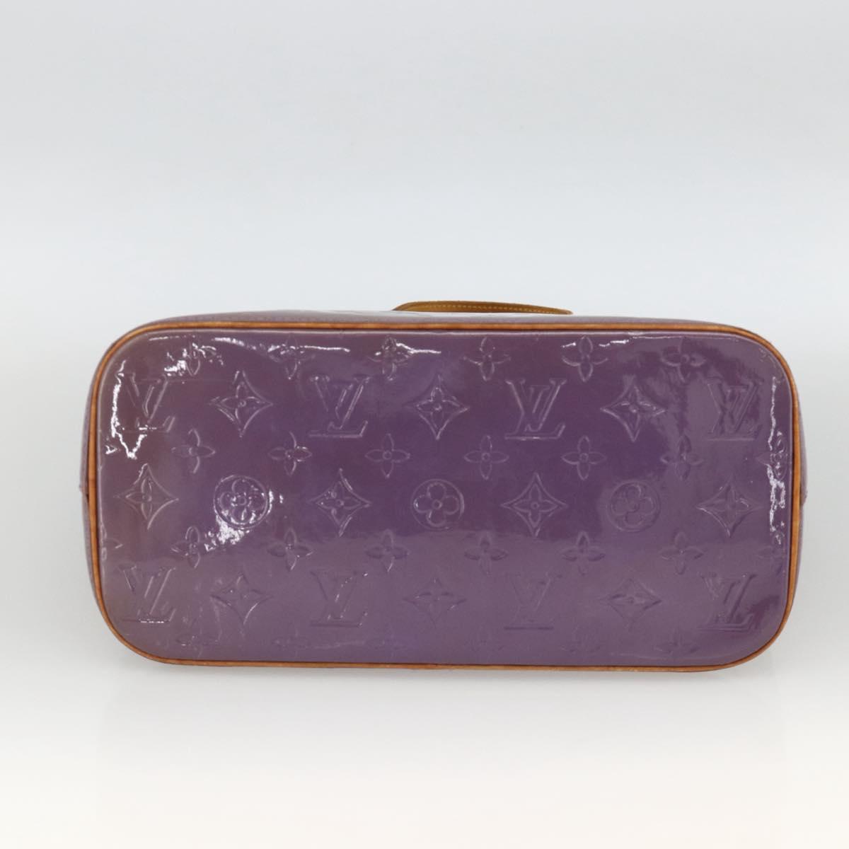 LOUIS VUITTON Monogram Vernis Houston Hand Bag Purple Viole M91093 Auth SW2250A