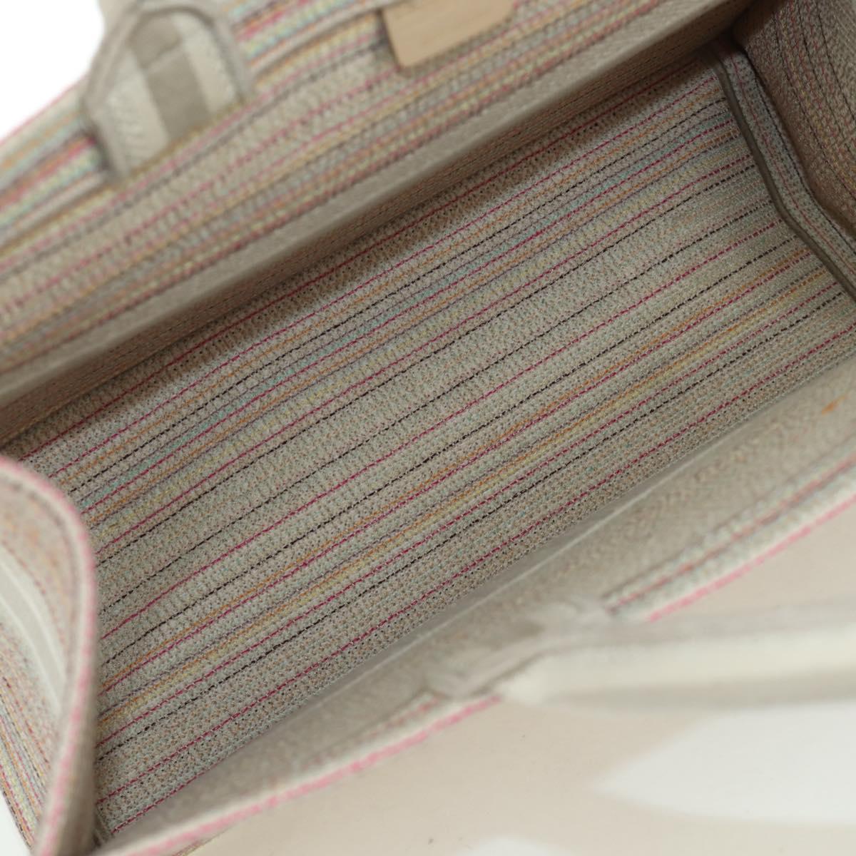 Christian Dior Book Tote Tote Bag Canvas Beige Auth SW2253SAM