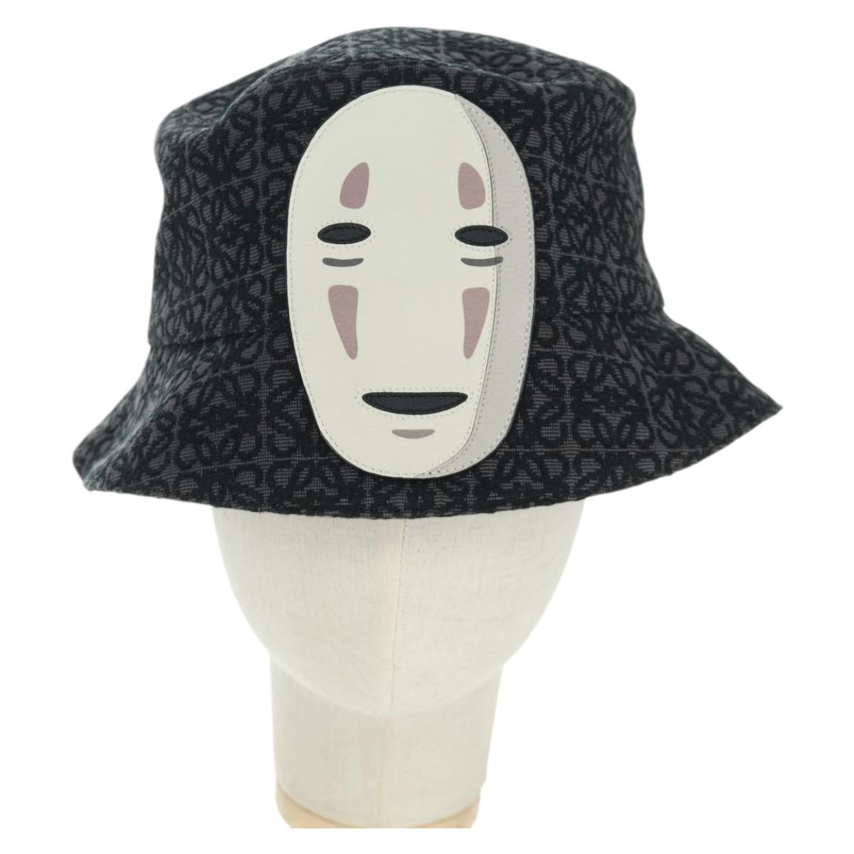 LOEWE Anagram Ghibli Spirited Away No Face Bucket Hat Black Auth SW2255SM