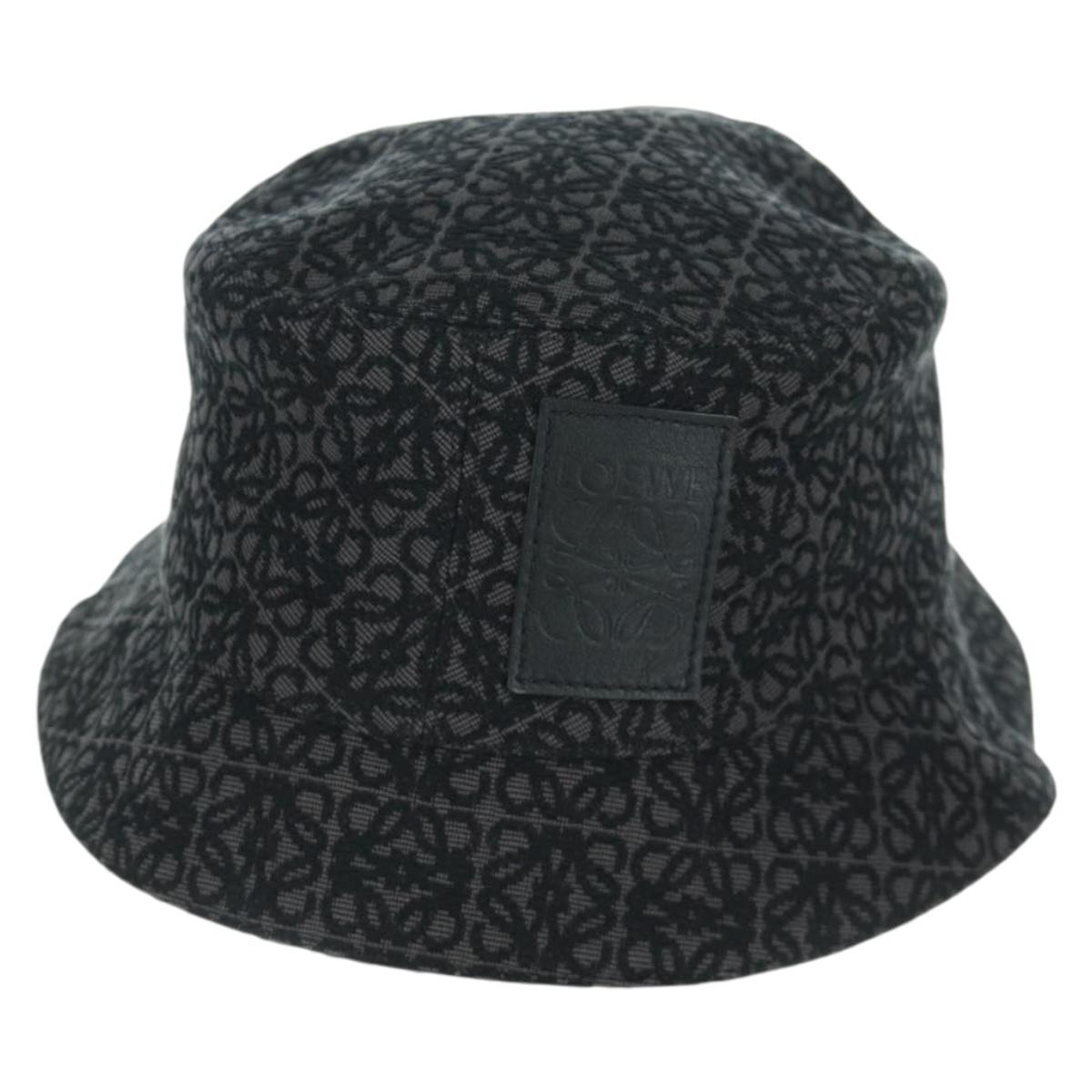LOEWE Anagram Ghibli Spirited Away No Face Bucket Hat Black Auth SW2255SM