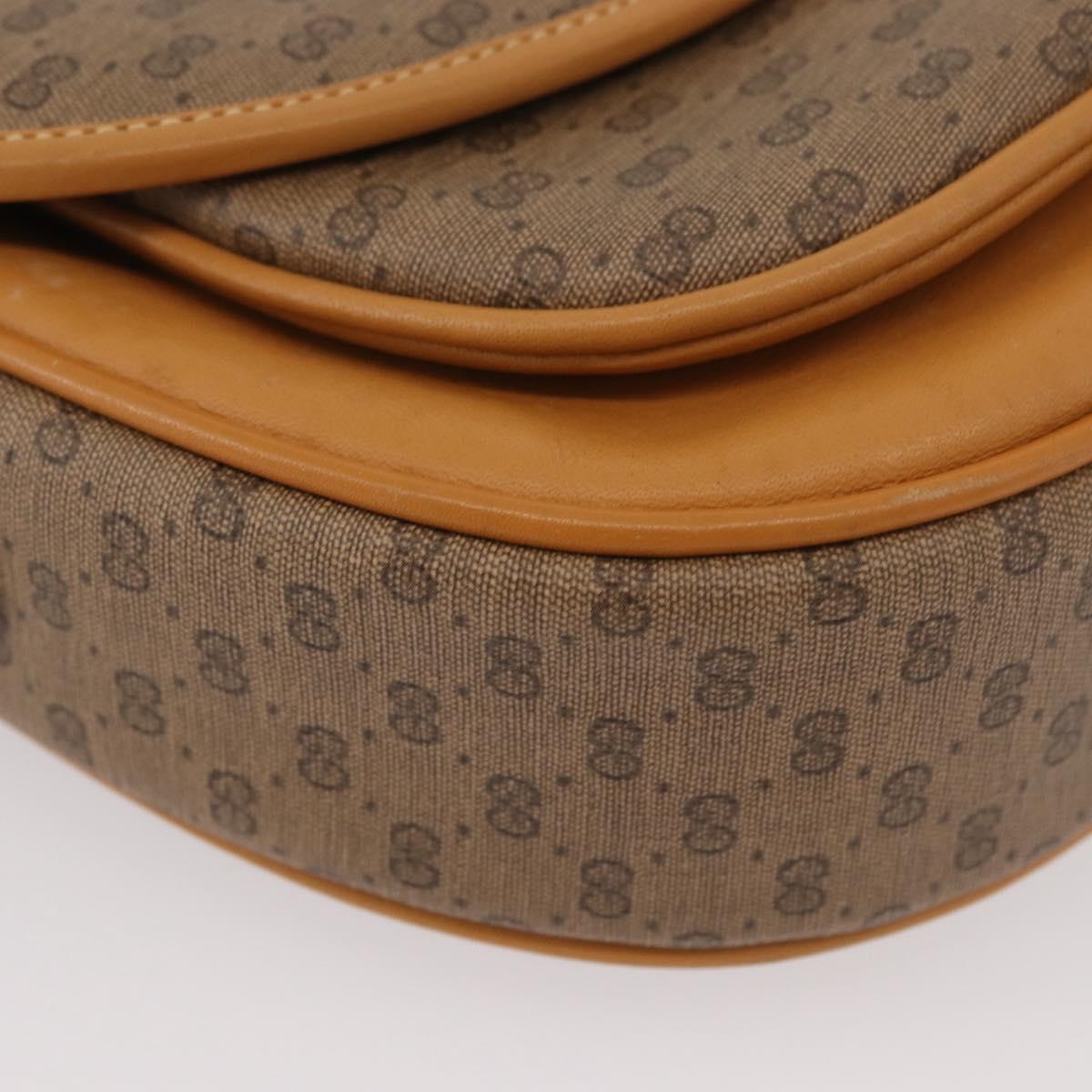 GUCCI Micro GG Supreme Shoulder Bag PVC Beige Gold 001 084 0259 Auth SW2278