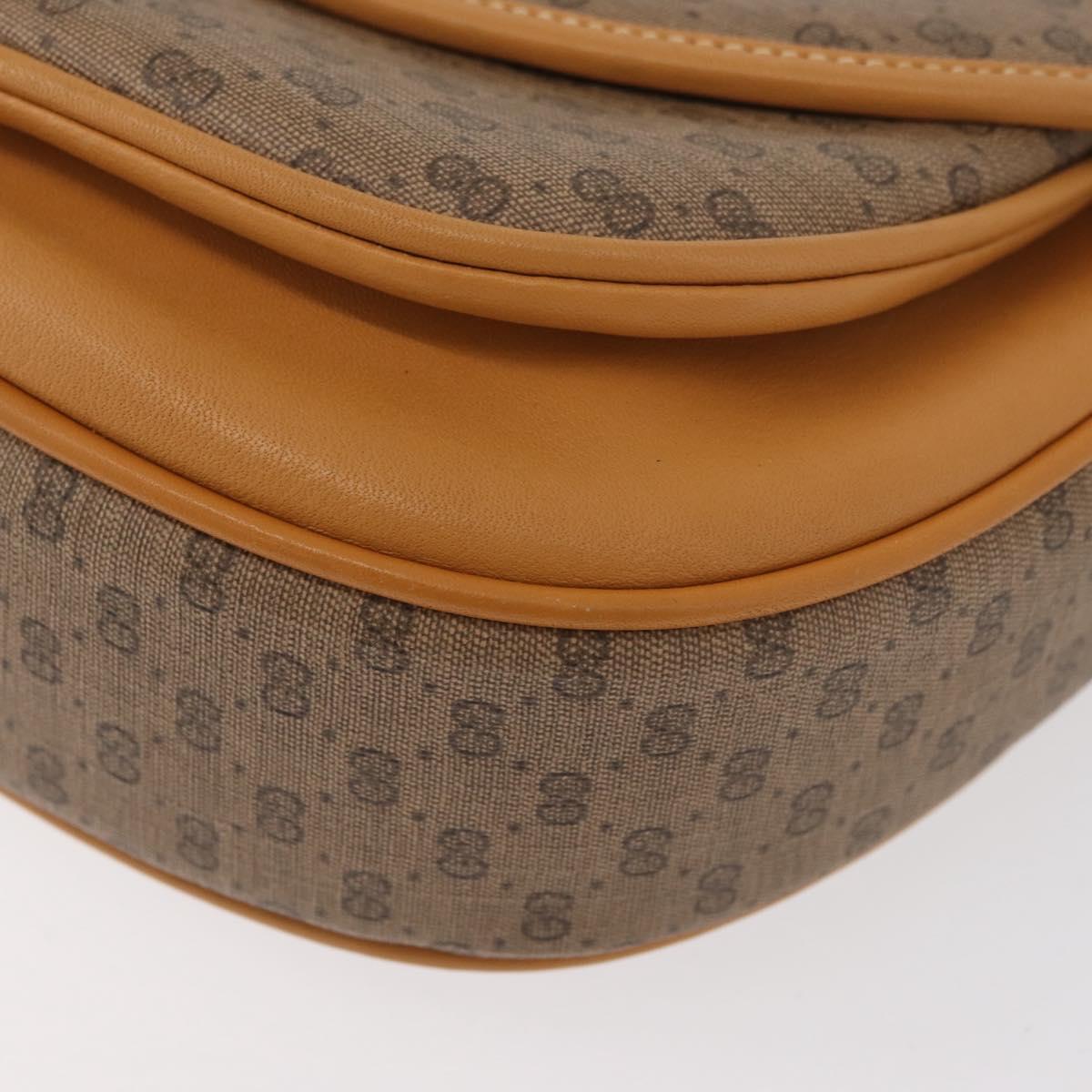 GUCCI Micro GG Supreme Shoulder Bag PVC Beige Gold 001 084 0259 Auth SW2278