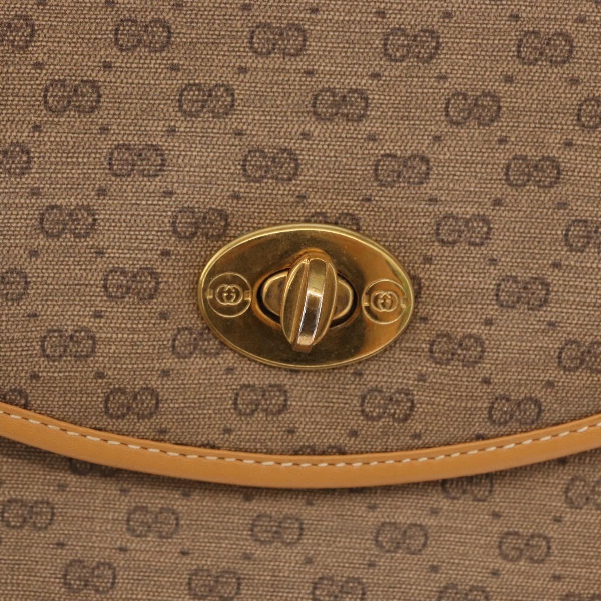 GUCCI Micro GG Supreme Shoulder Bag PVC Beige Gold 001 084 0259 Auth SW2278